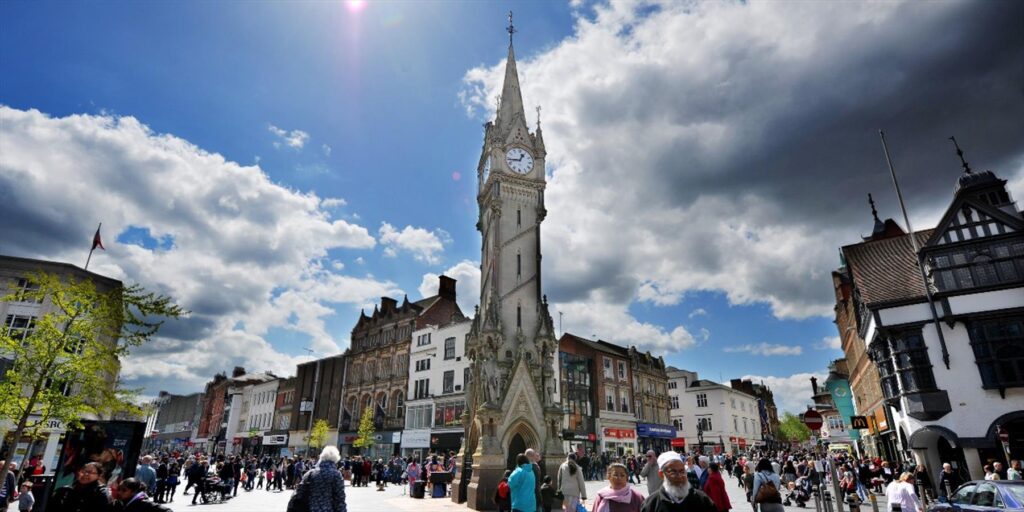 view of leicester clock tower